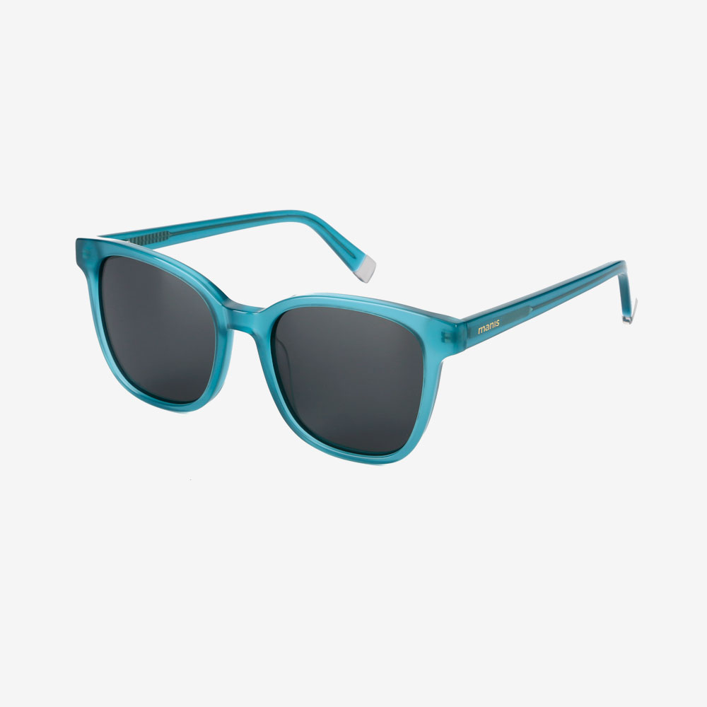 Manis Crystal Teal Women's Polarized Sunglasses Angled
