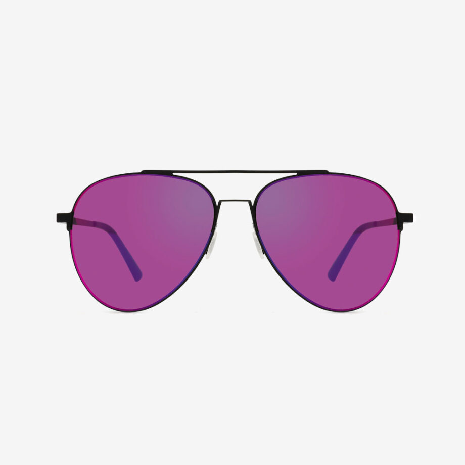 Manis Sonoma Black Magenta Mirror Unisex Polarized Sunglasses