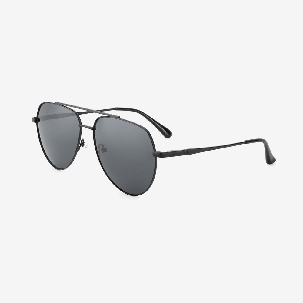 Folsom Black Polarized Aviator Sunglasses