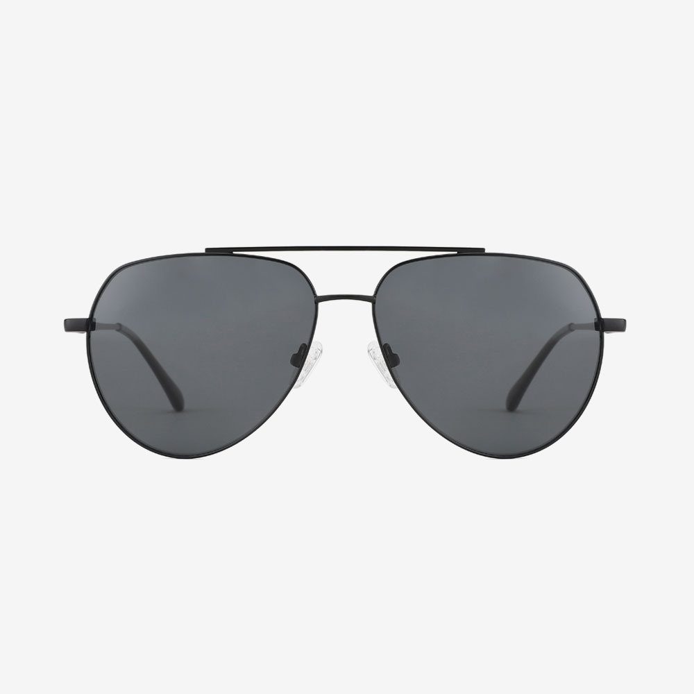 Folsom Black Polarized Aviator Sunglasses